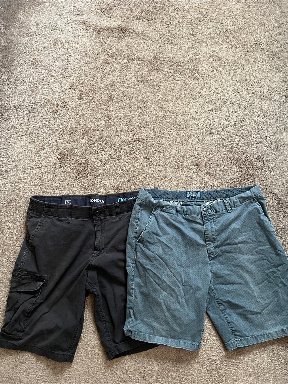Men’s size 36 navy and washed blue chino shorts Sonoma,Paradise USA bundle